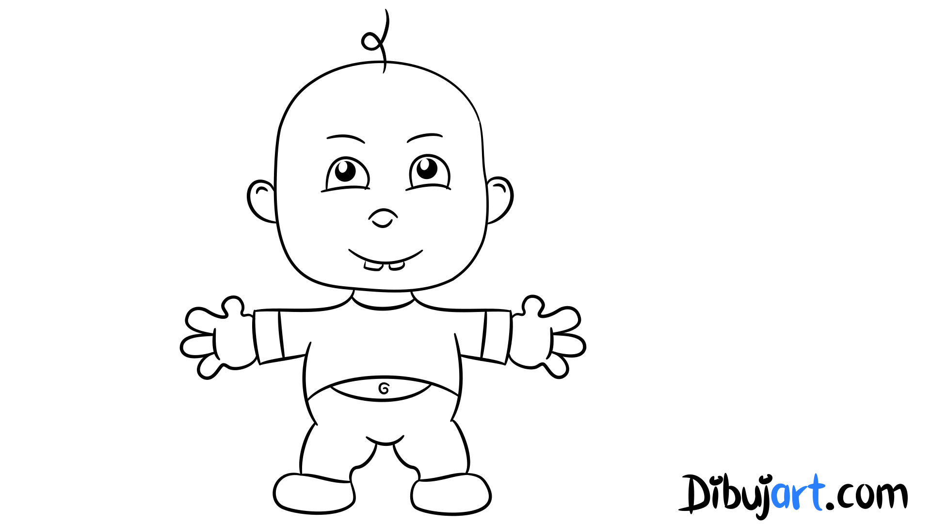 Como dibujar un Bebé paso a paso 